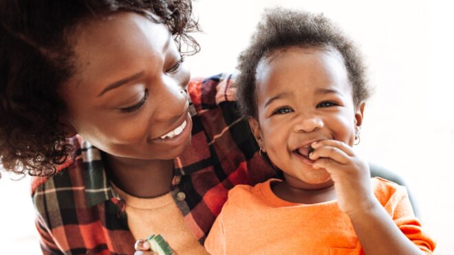 Mother and daughter portrait
