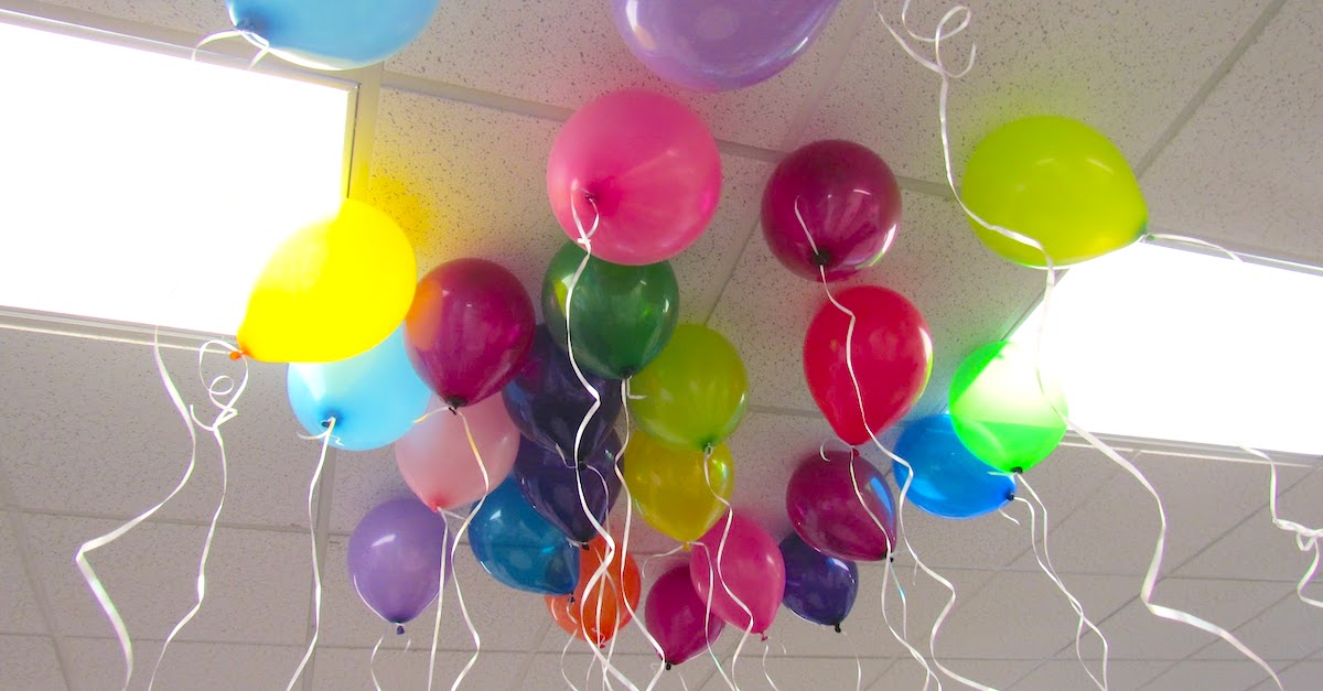 balloons on ceiling