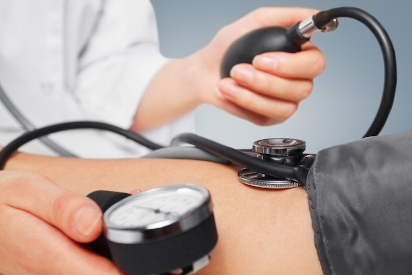 Measure blood pressure, close-up