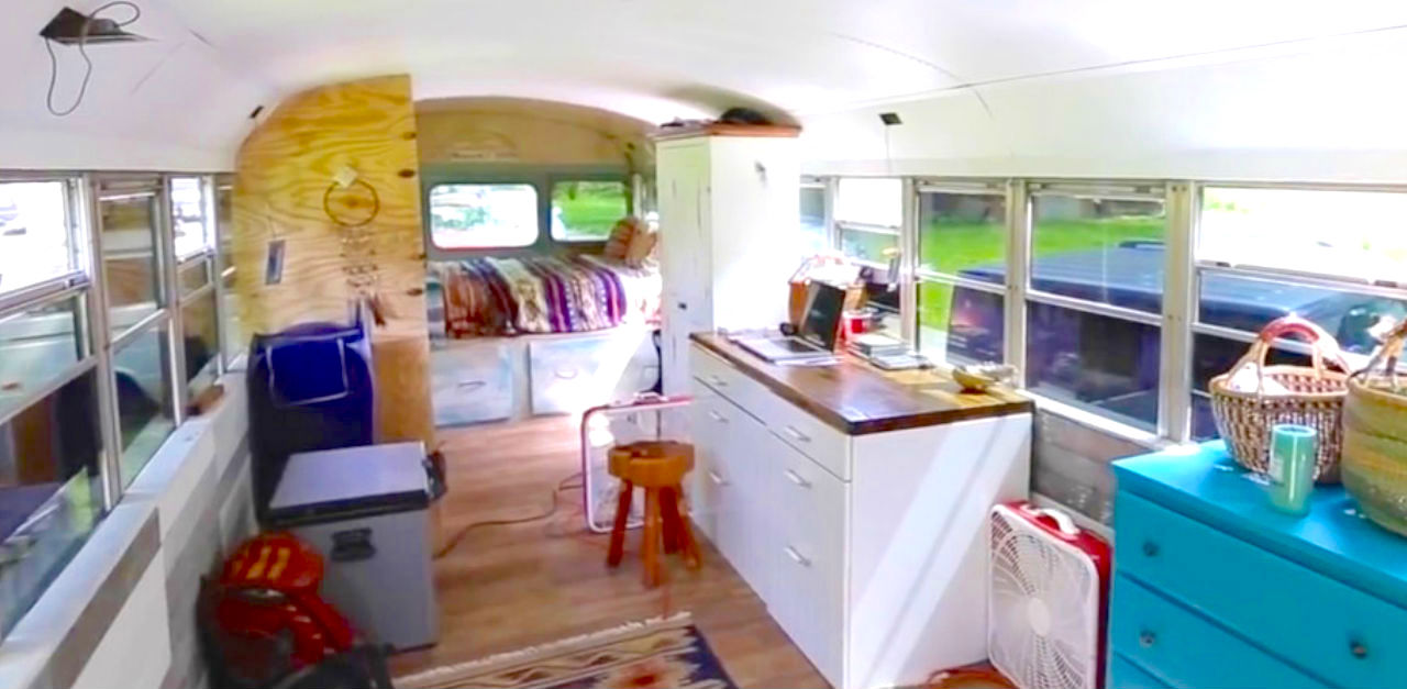 Converted bus homes