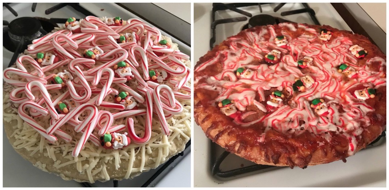 candy cane pizza