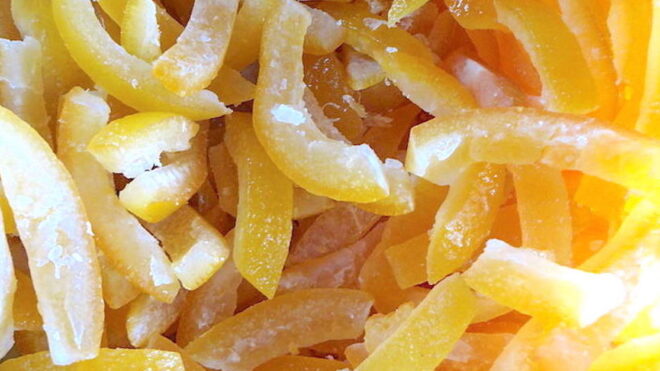 citrus candied lemon peels