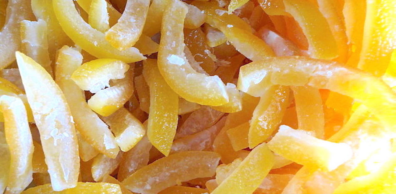 citrus candied lemon peels