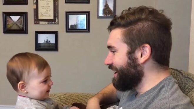 dad beard peekaboo