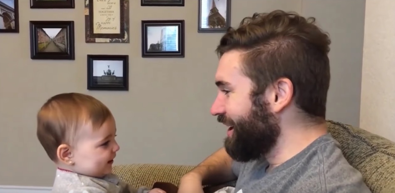 dad beard peekaboo