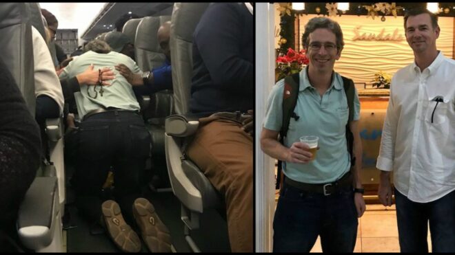 doctors save woman on flight hp