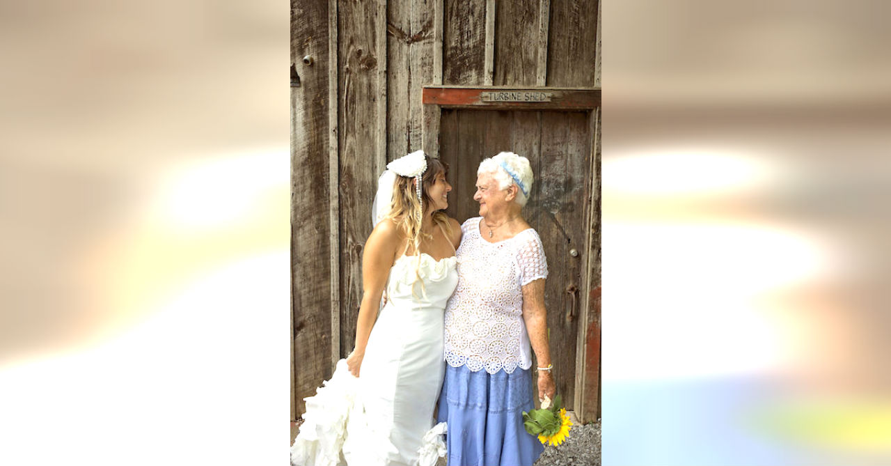 grandma is granddaughters bridesmaid