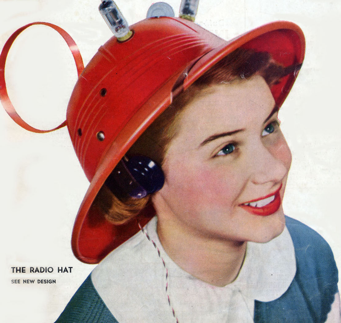 Man from Mars, Radio Hat. Modeled by Hope Lange