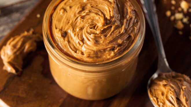 Homemade Sweet Cookie Butter in a Jar