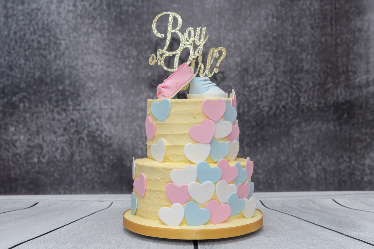 Novelty Gender reveal cake