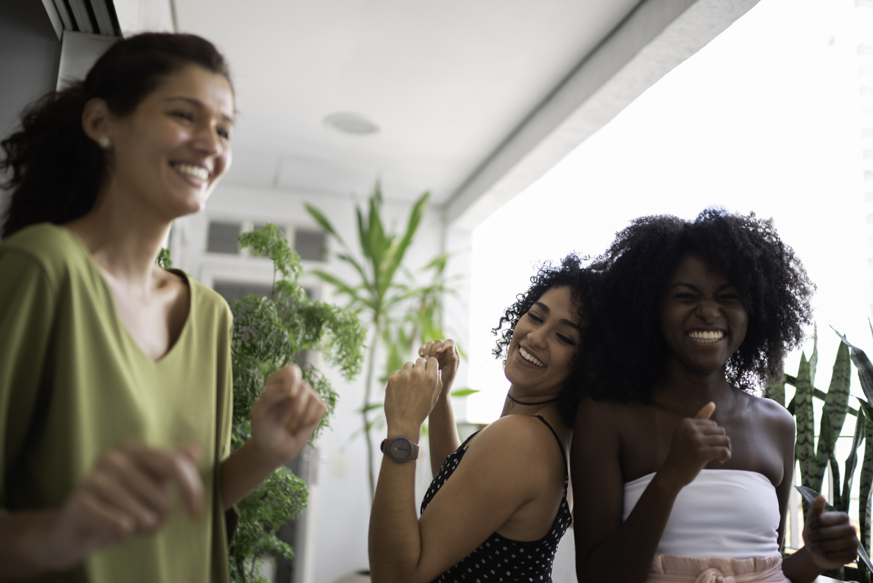 Woman Enjoying Good Times Together