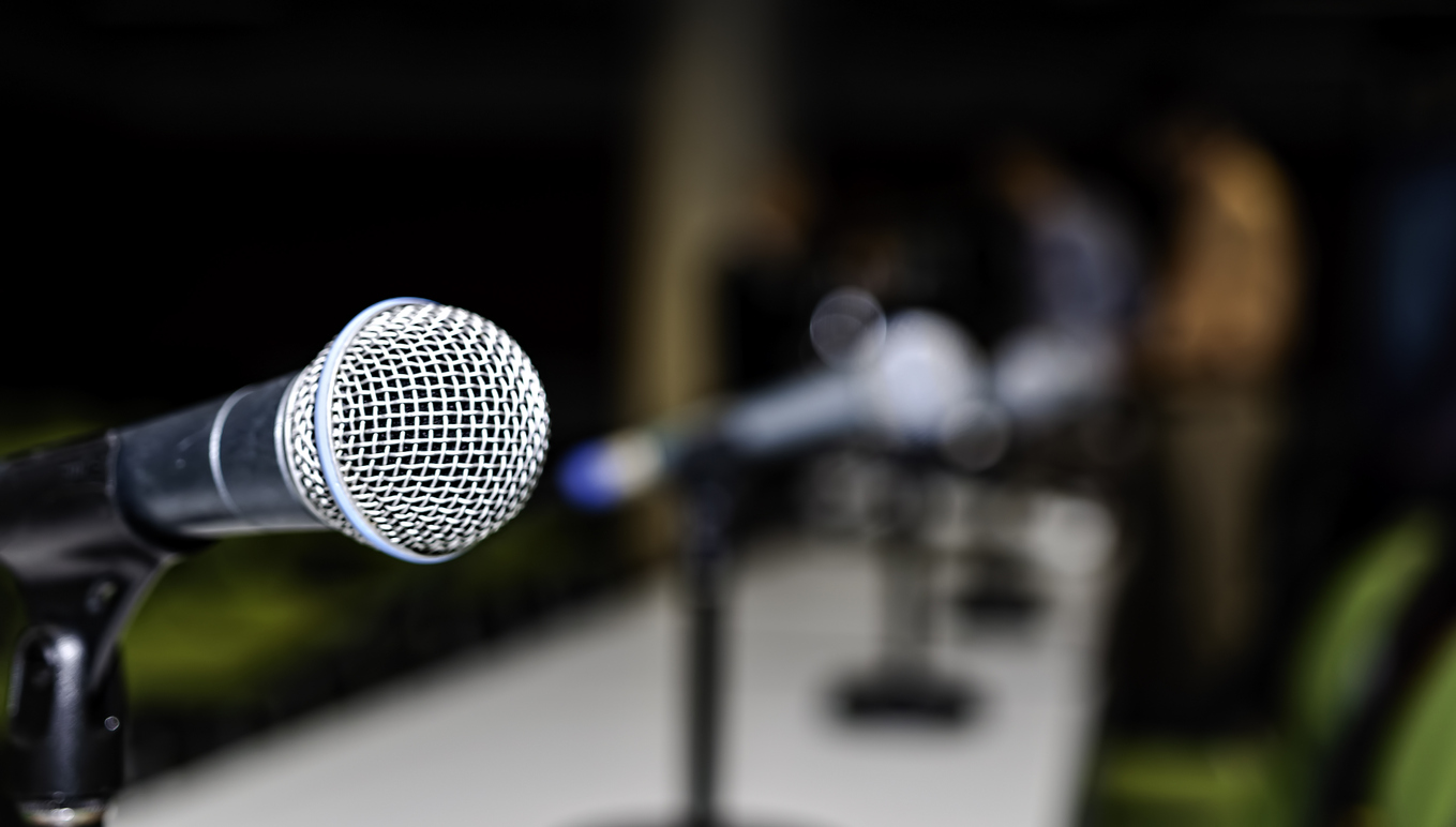 Microphone on a table