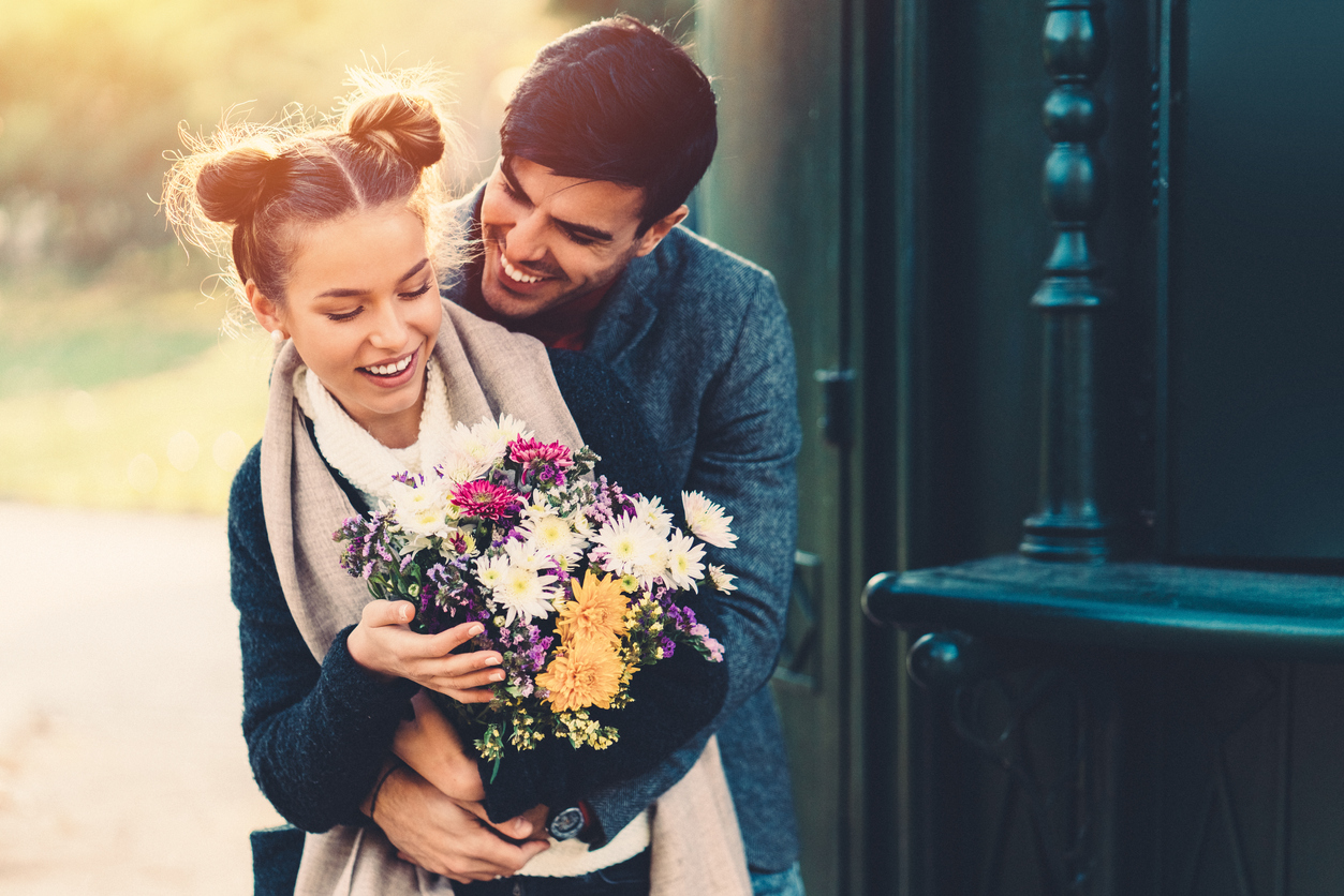 Couple dating on Valentine’s day