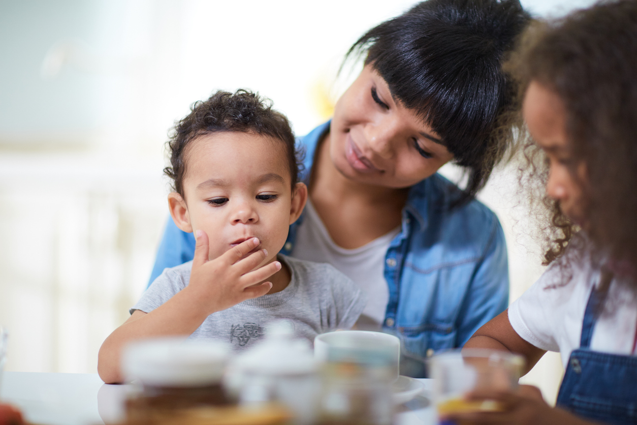 Family eating