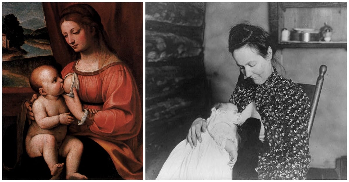 vintage breastfeeding photos
