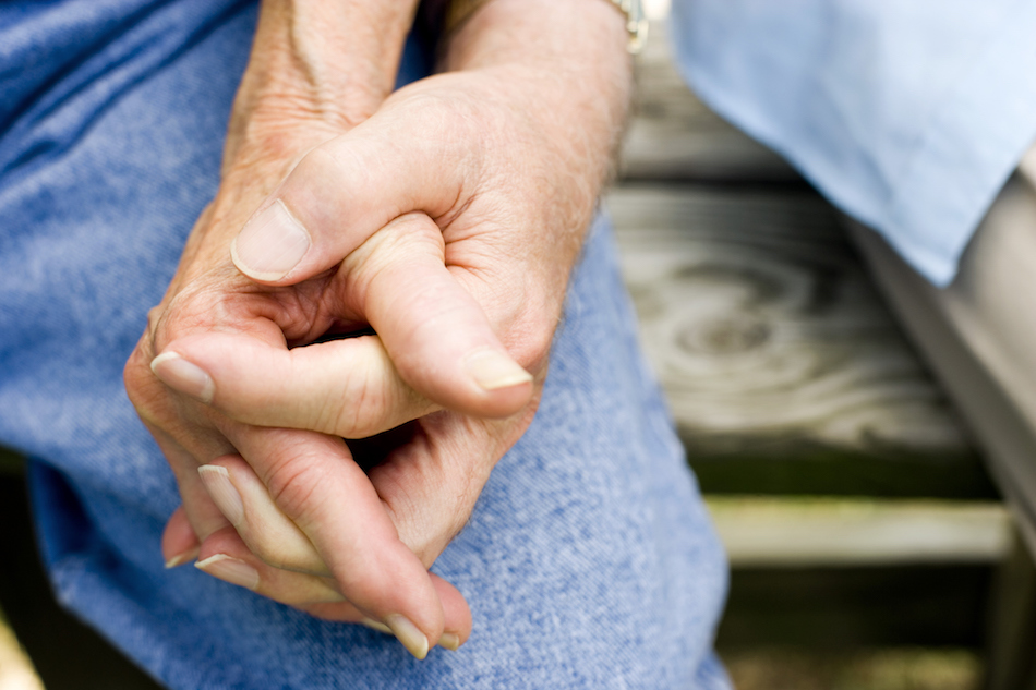 Couple holding hands