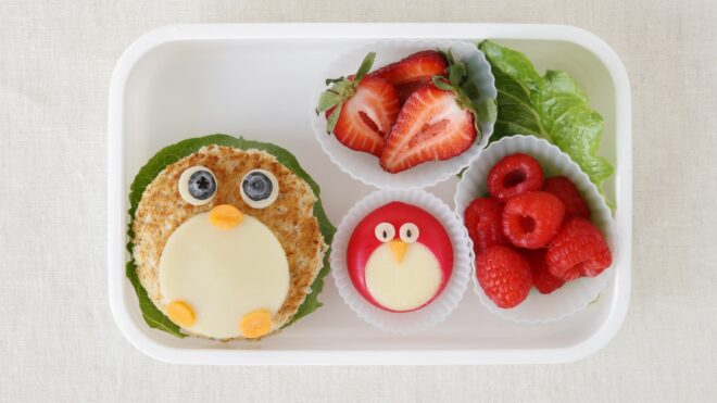 penguin healthy lunch box