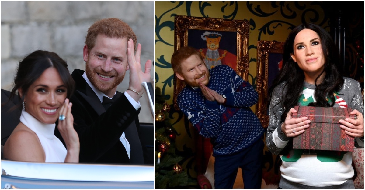 prince harry meghan markle wax figures