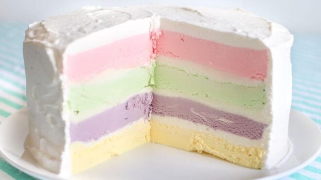 rainbow ice cream cake