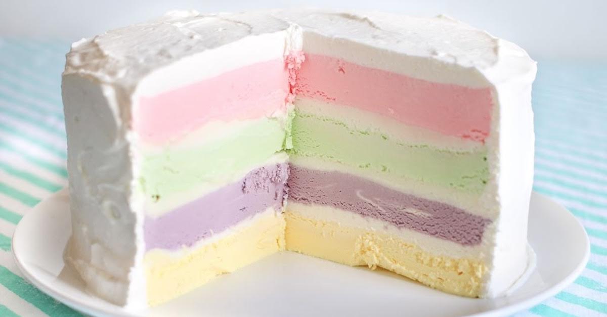 rainbow ice cream cake