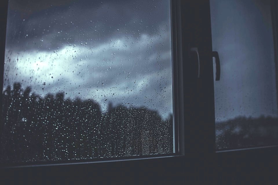 Window Wet Dark Raindrops Rain