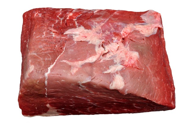 Raw Beef Roast Isolated on White