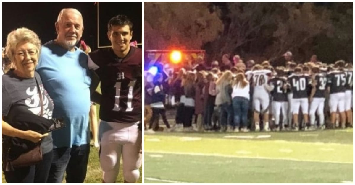 rival football teams pray together