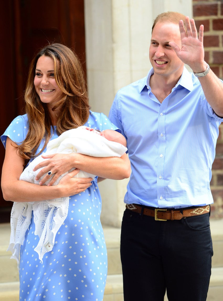 The Duke and Duchess of Cambridge present their newborn baby son