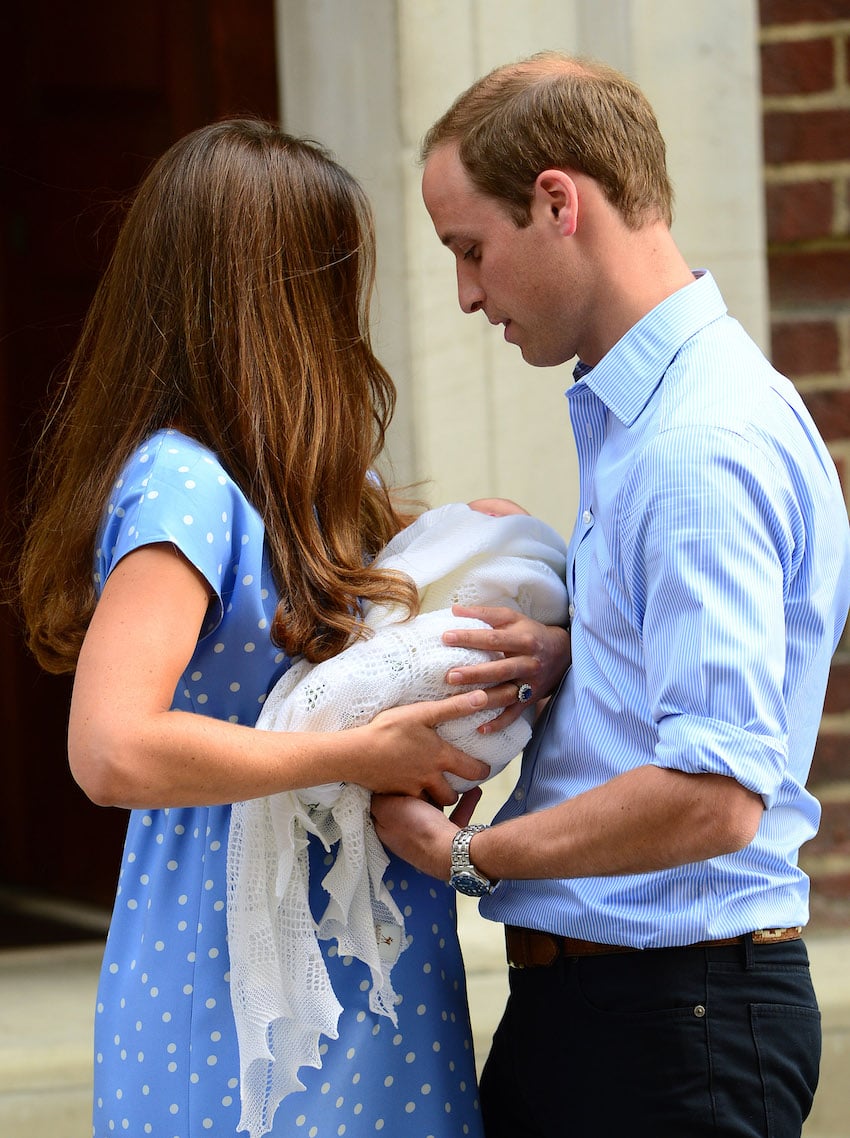 The Duke and Duchess of Cambridge present their newborn baby son
