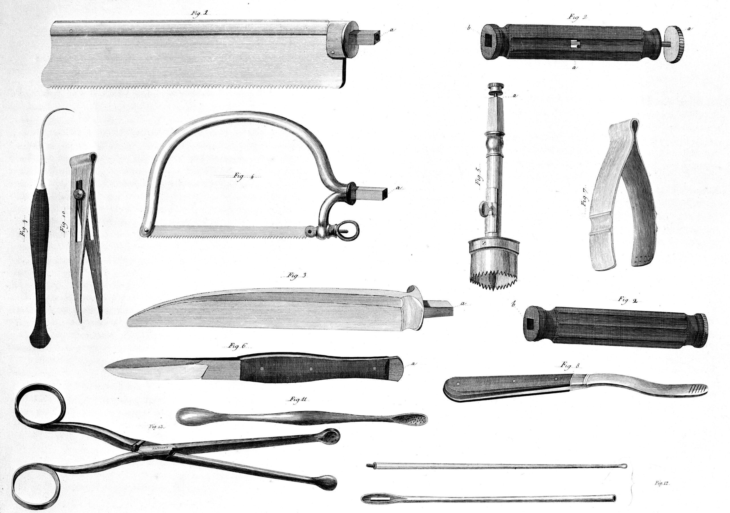 L0000915 Amputation and trepanning instruments, 18th century.