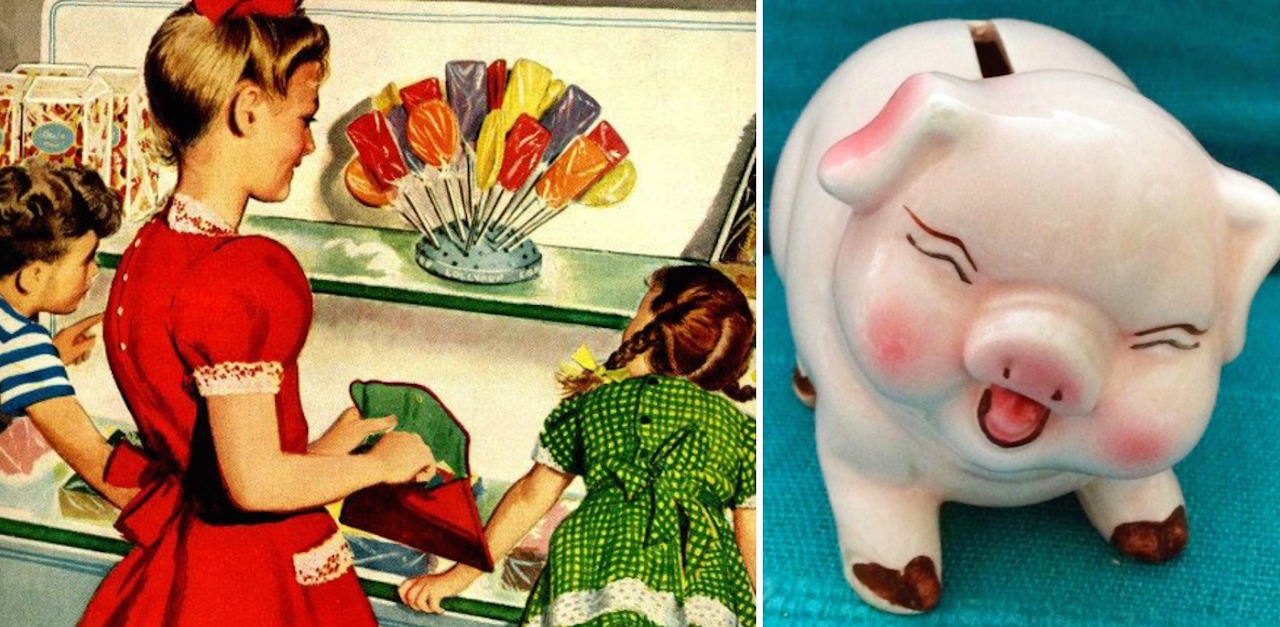 vintage piggy bank HP