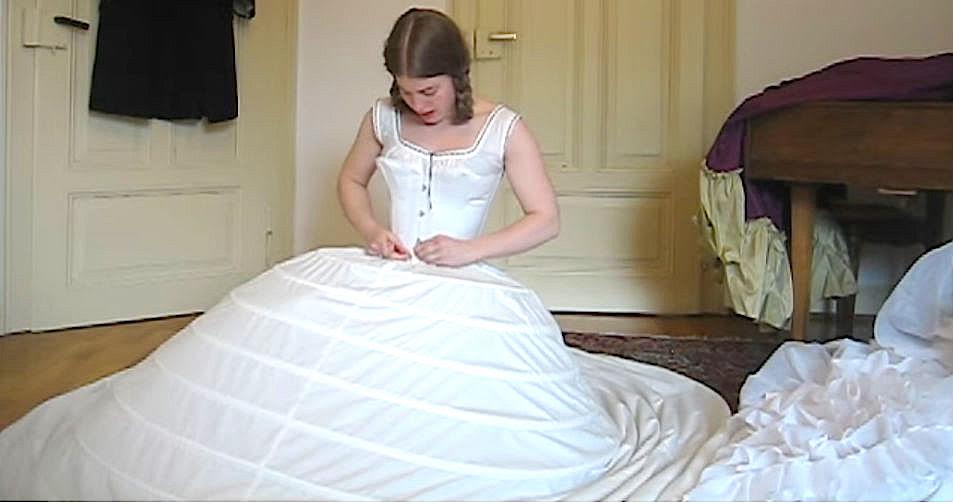 wear a crinoline dress