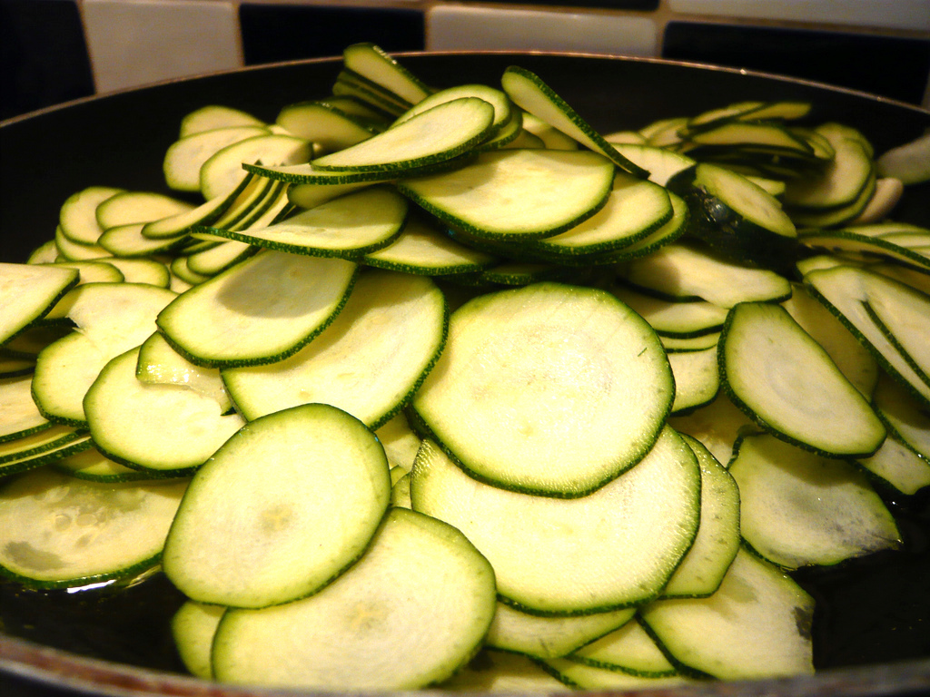 Sliced zucchini