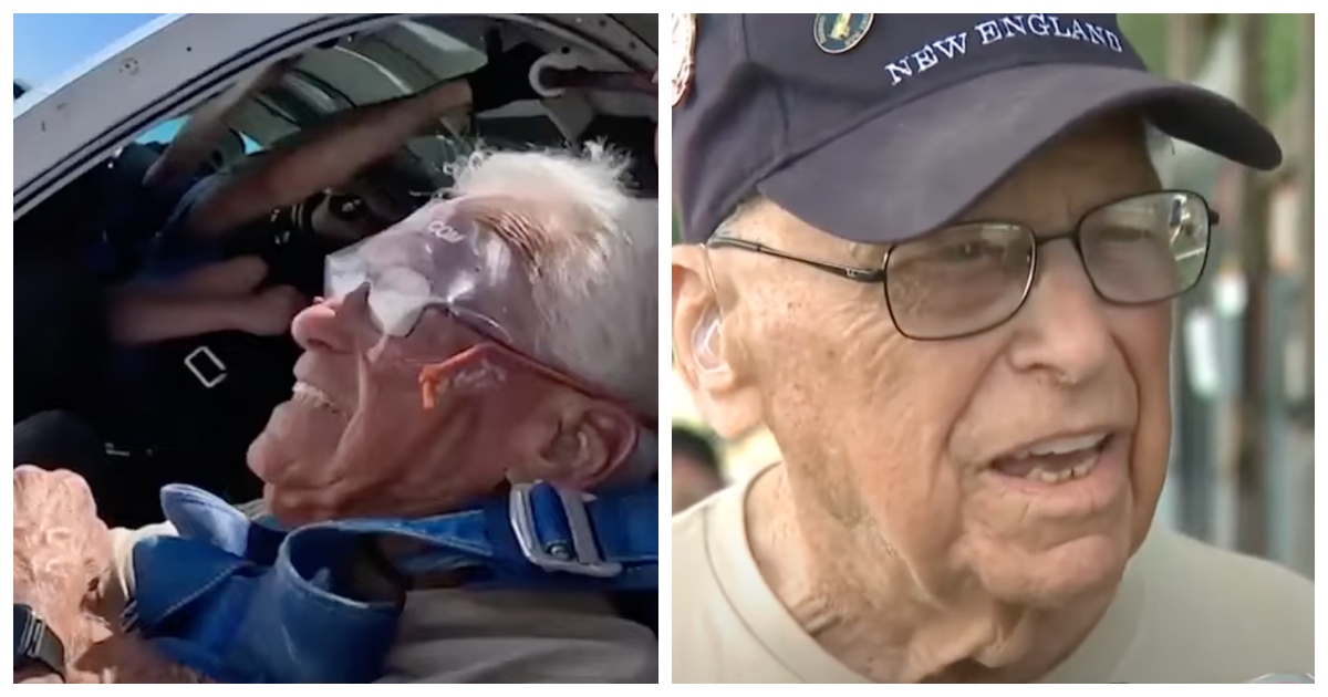 90YearOld Veteran Pays Tribute To Late Wife By Skydiving(02)