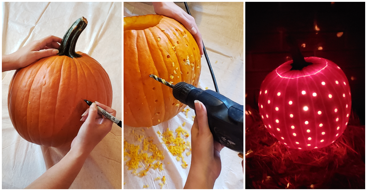 Drilled Pumpkin Light _ featured