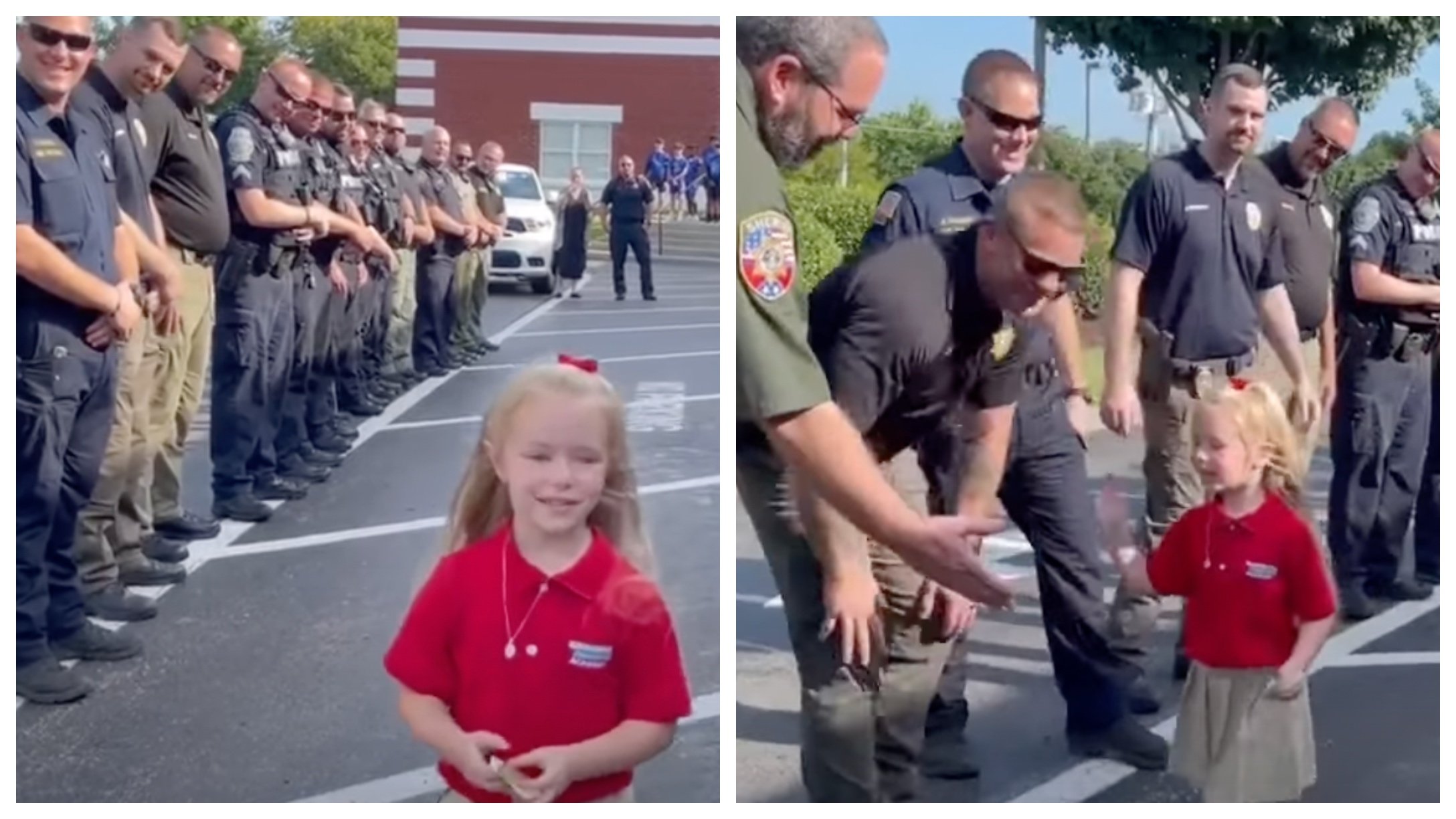 Fallen Officer’s Daughter Given Police Escort For First Day Of Kindergarten