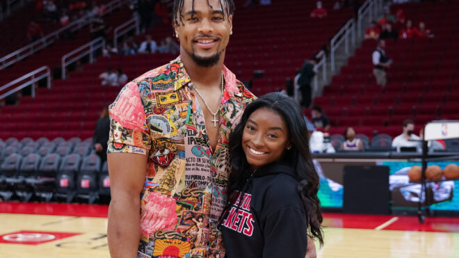 Simone Biles and Jonathan Owens