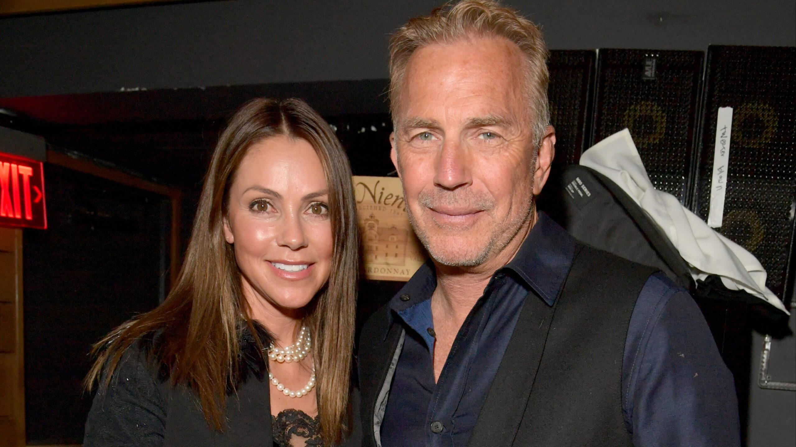 Christine Baumgartner and Kevin Costner