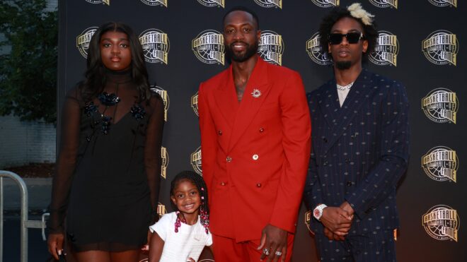 Dwayne Wade and family