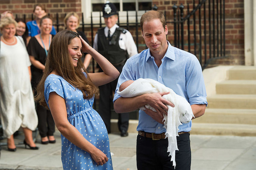 The Duke And Duchess Of Cambridge Leave The Lindo Wing With Their Newborn Son