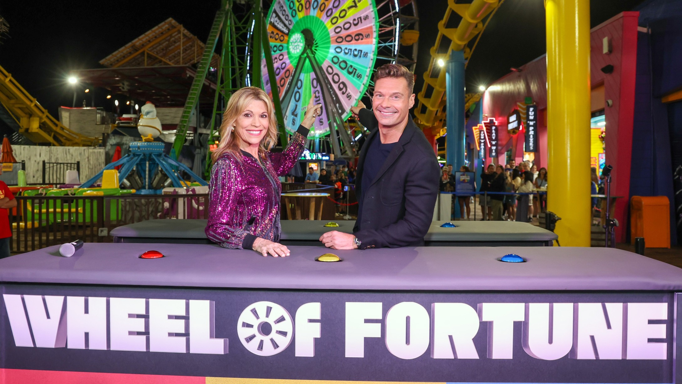 Vanna White and Ryan Seacrest Wheel of Fortune