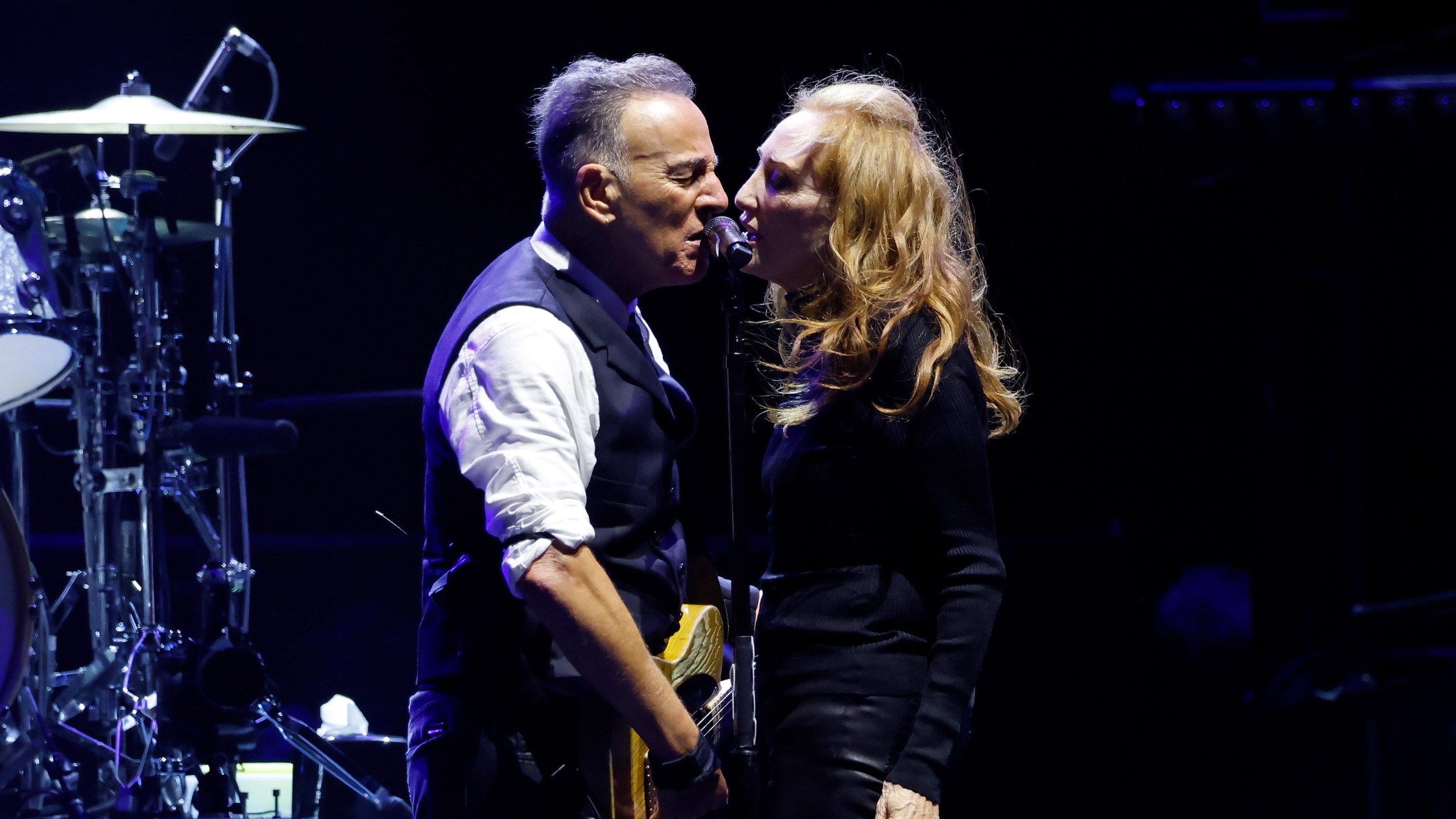 Bruce Springsteen and Patti Scialfa perform during the 2024 Sea.Hear.Now Festival