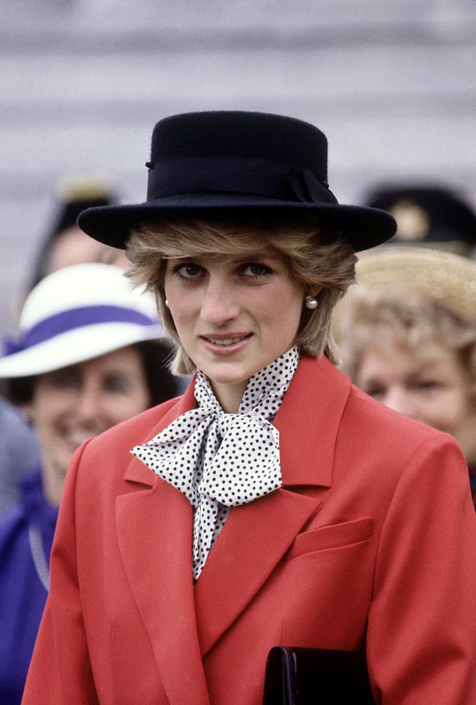 Diana Princess of Wales during a visit to Shelburne, Nova Scotia