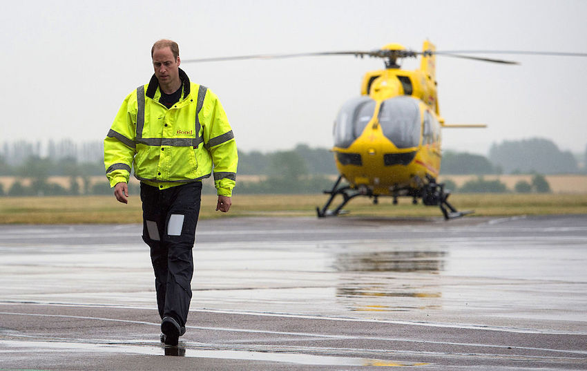 Duke of Cambridge Begins First Shift As Air Ambulance Pilot