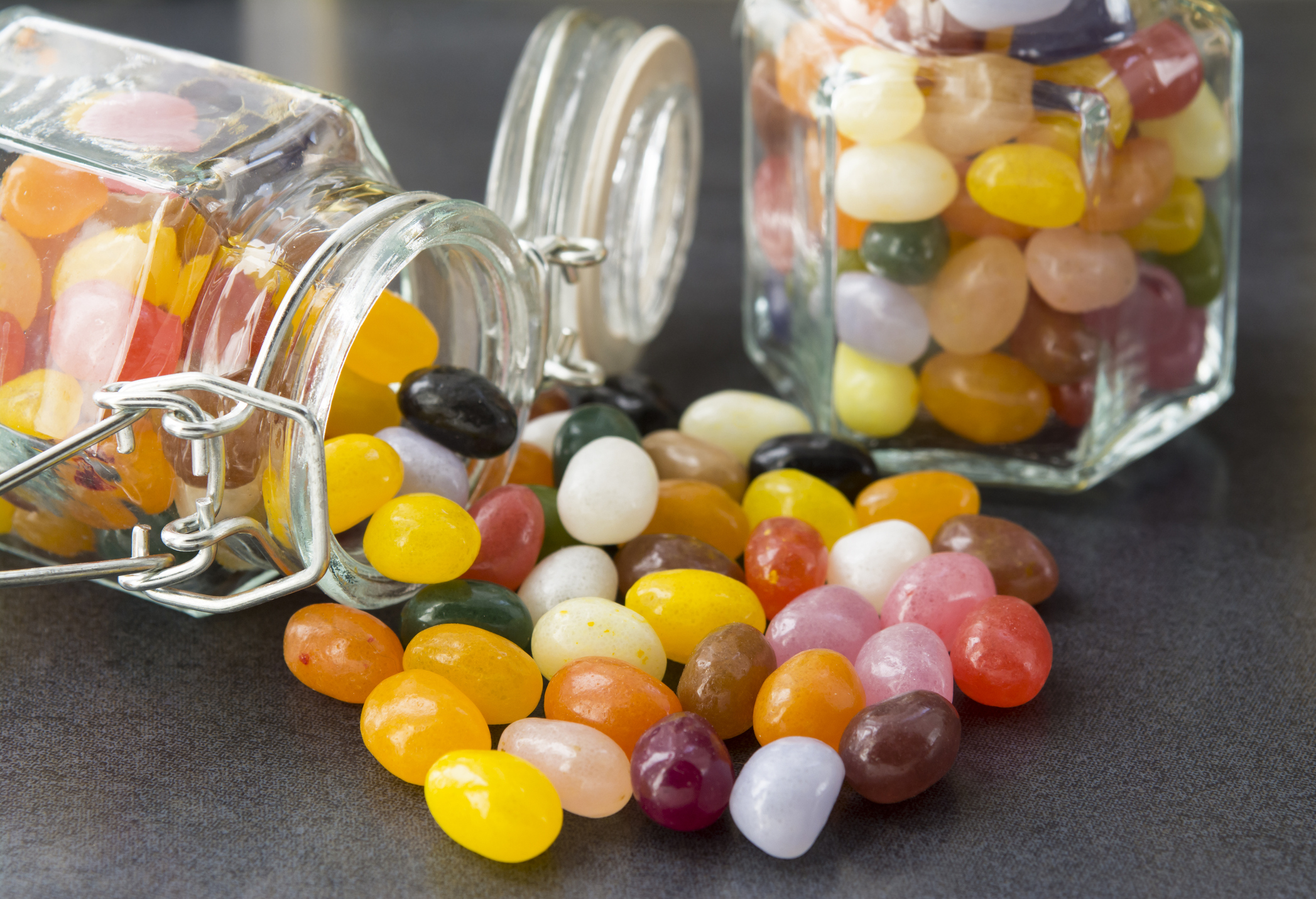 candy in a mason jar