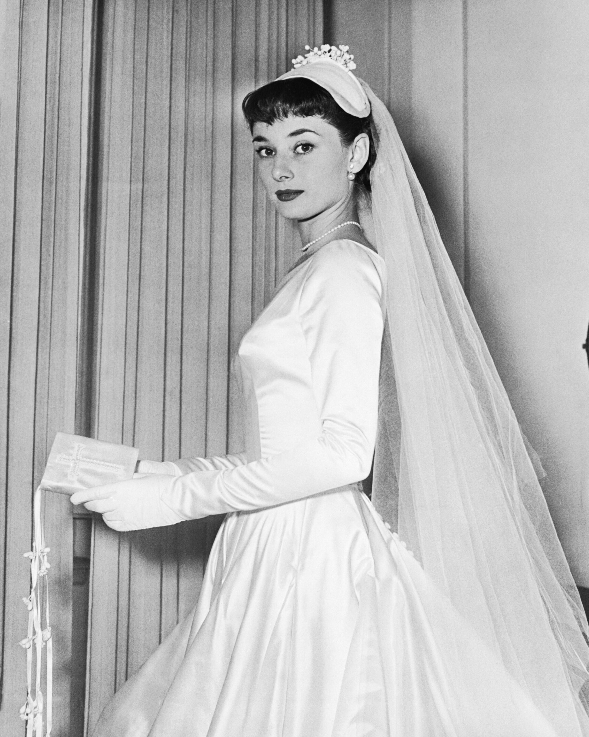 Audrey Hepburn In Her Wedding Gown