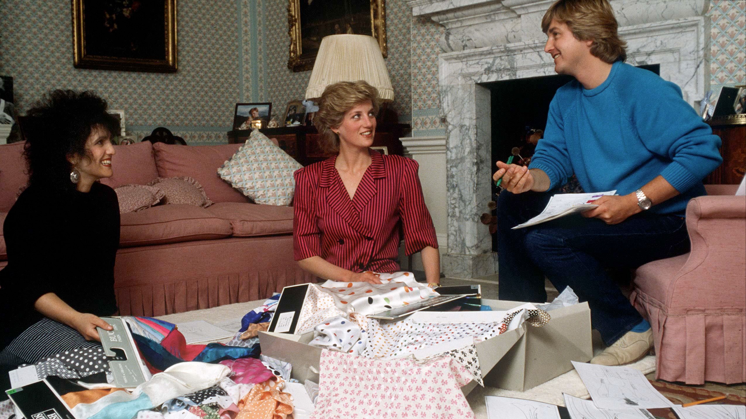 David and Elizabeth Emmanuel with Princess Diana