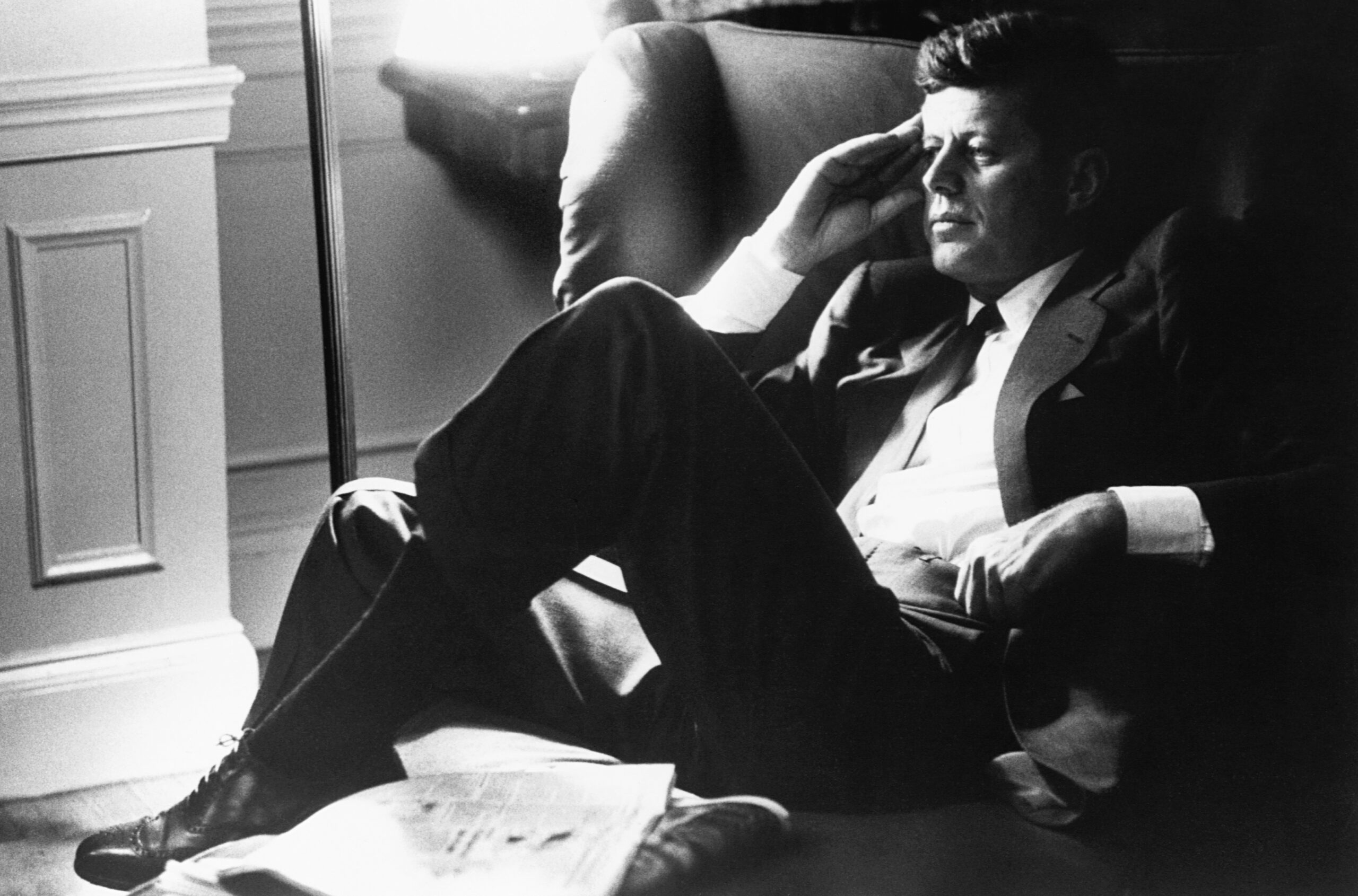 Weary Presidential Candidate John F. Kennedy