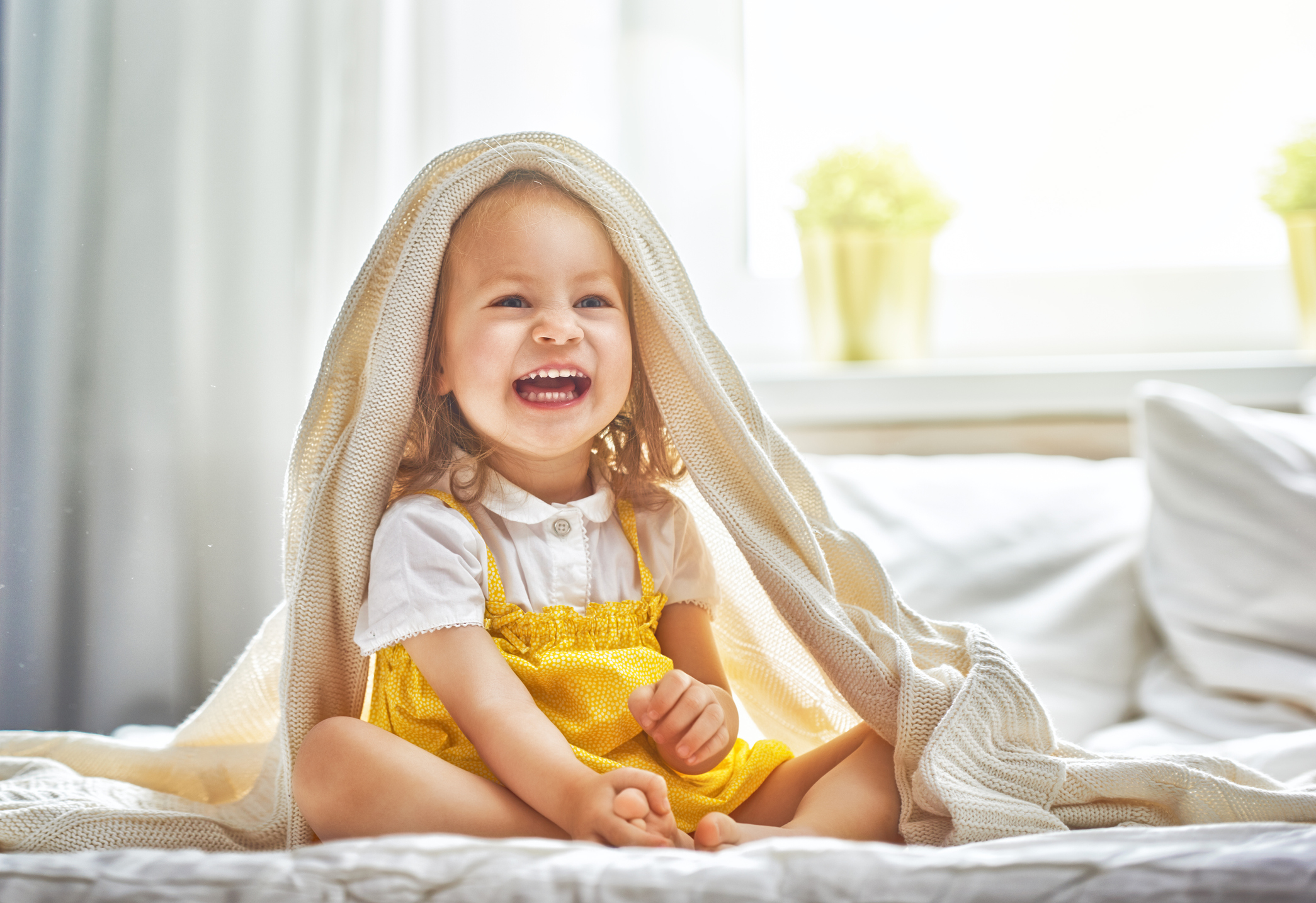 baby girl on the bed