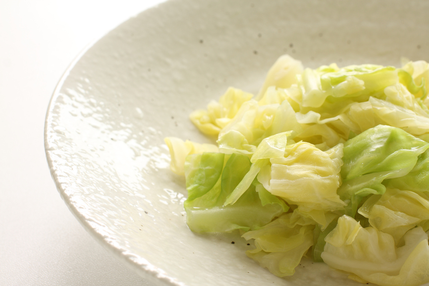 boiled cabbage on dish